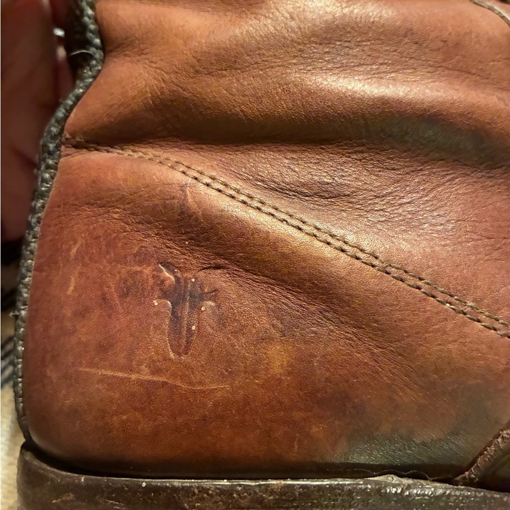 Frye Women's Brown Leather Julie Lace-Up Cap Toe Military Combat Boots size 7.5 - Picture 5 of 5